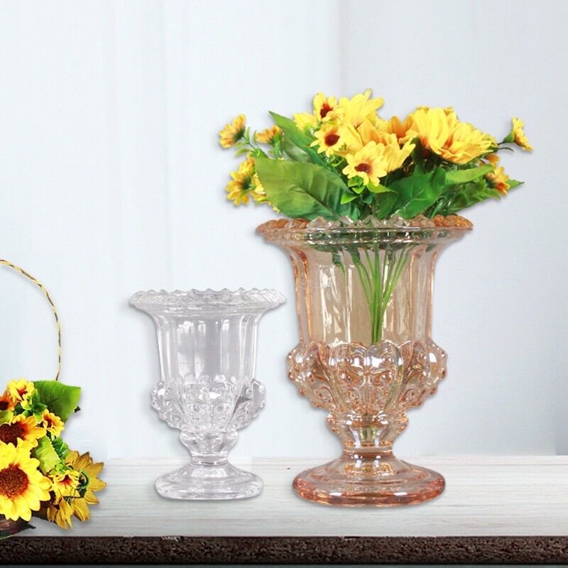 Lọ hoa thuỷ tinh trang trí Huydecor