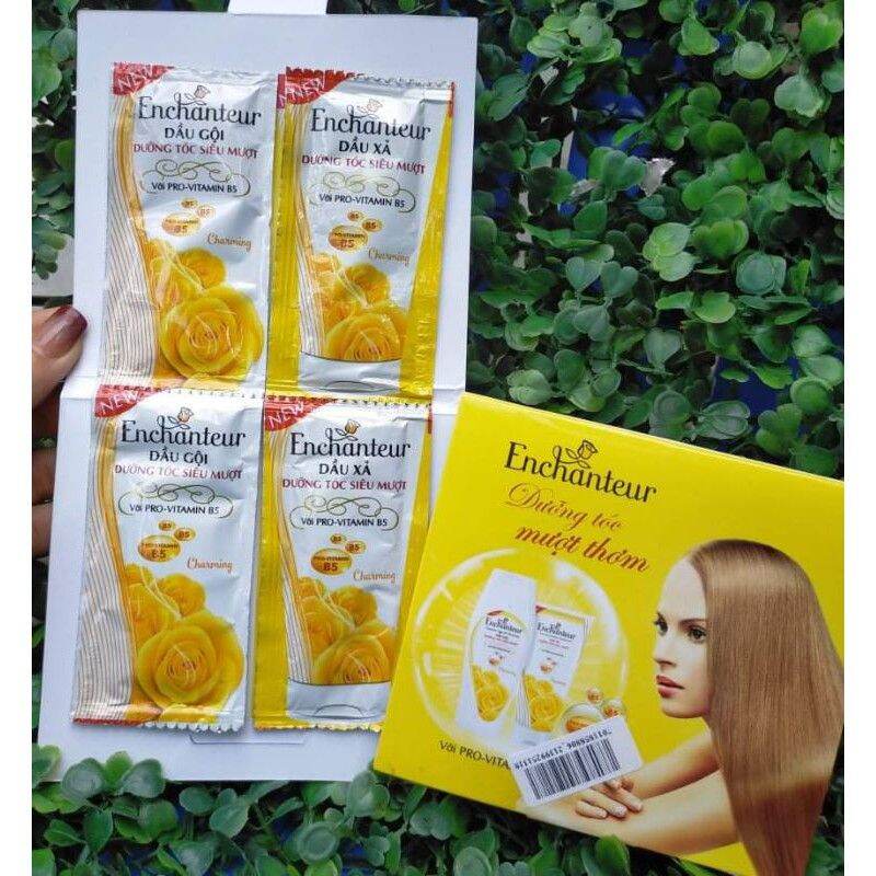 Combo 25 gói dầu gội 25 gói dầu xả enchanteur