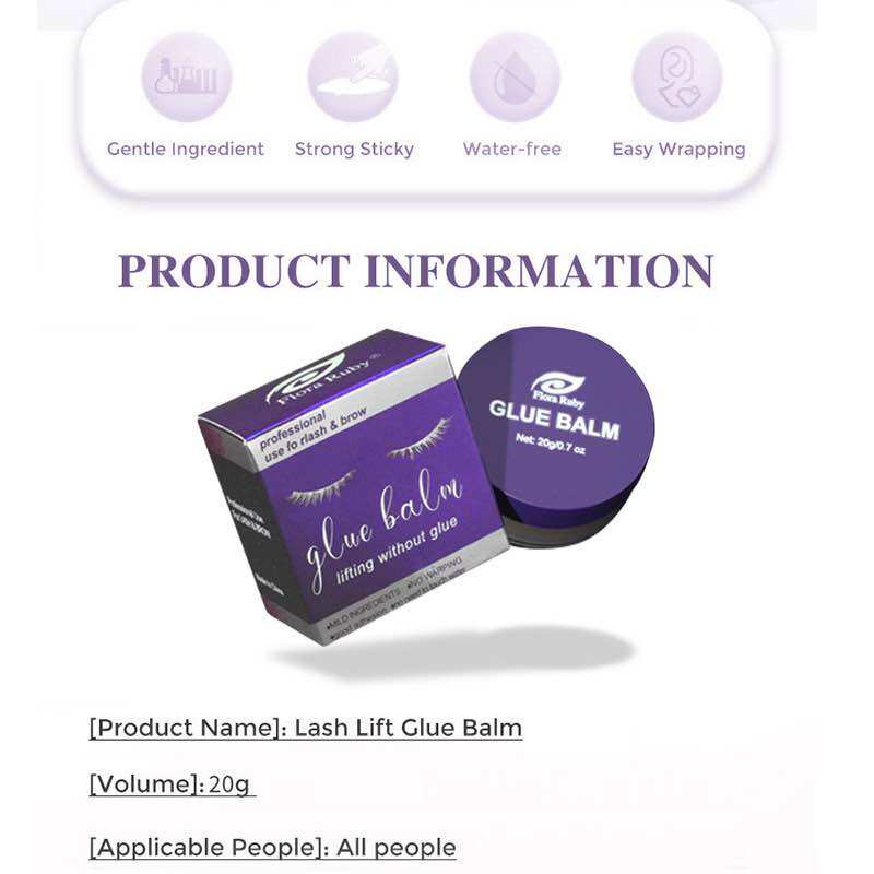 Keo dán lông mi, lông mày dạng sáp siêu nhanh, glue balm eyelashs, lift cọ quét keo silicon brush chuyên quét keo glue