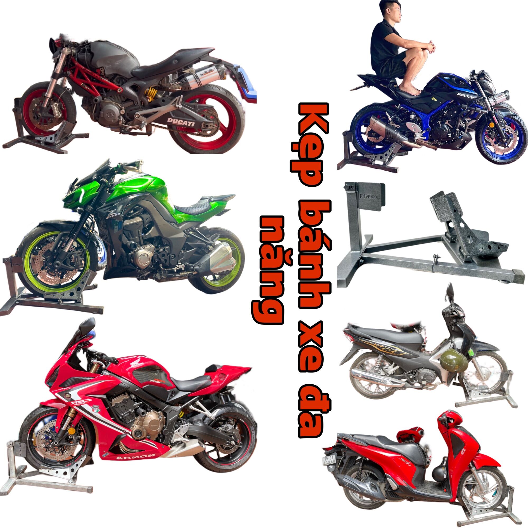 Kẹp bánh trước Motor PKL update