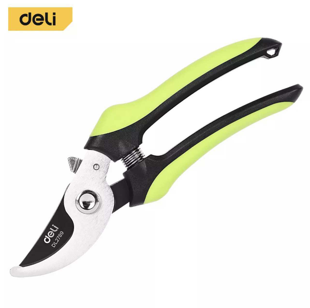 Kéo cắt cành deli dl2789 có lò xo bên trong | kéo cắt cây deli làm bằng thép không rỉ cắt cây tiện lợi có dây treo. kéo deli 2789. deli dl2789. kéo tỉa cây cảnh deli