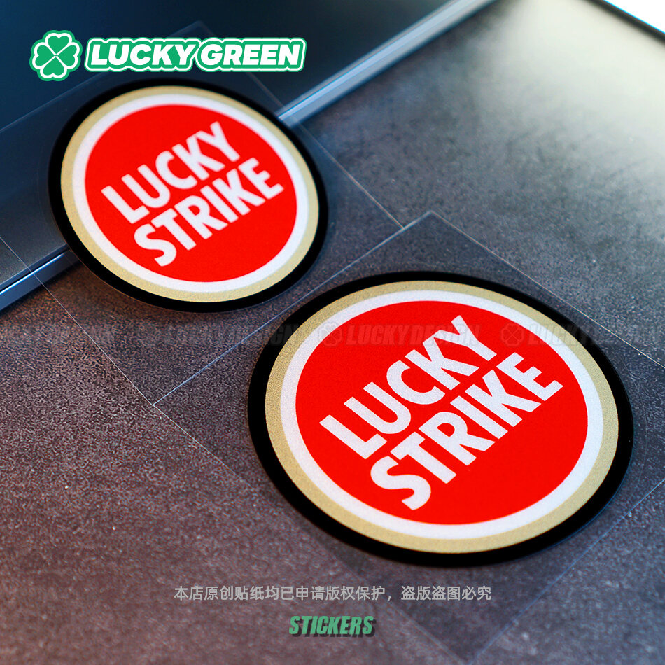 Lucky Strike Phản Quang Chống Thấm Nước Xe Ô Tô Cá Tính Xe Máy Đề Can Trang Trí Cho Ô Tô Trang Trí Cơ Thể