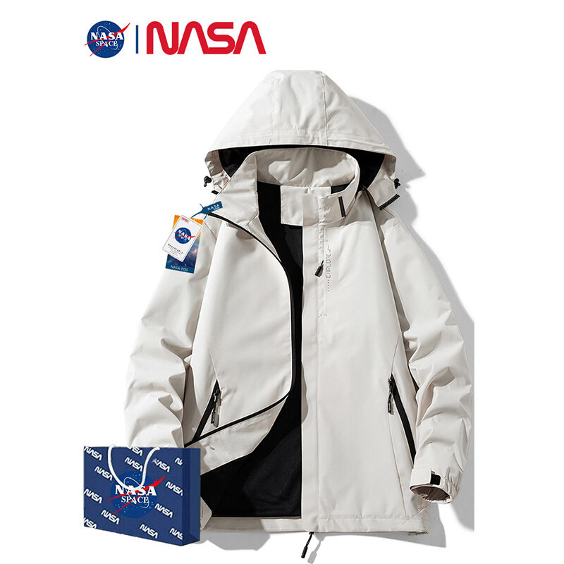Áo Khoác Ngoài Nasa Áo Khoác Ngoài Ba Trong Một Nam Nữ Ngoài Trời Áo Jacket Chống Nước Chống Gió Ruột Bên Trong Có Thể Tháo Rời Nữ Mặt Sau Một Lớp