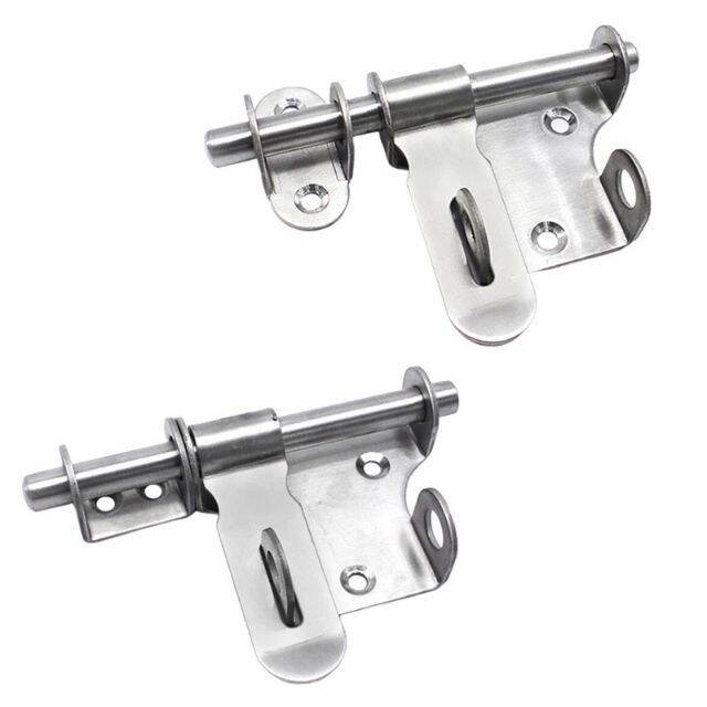Chốt gài cửa có móc khóa inox.