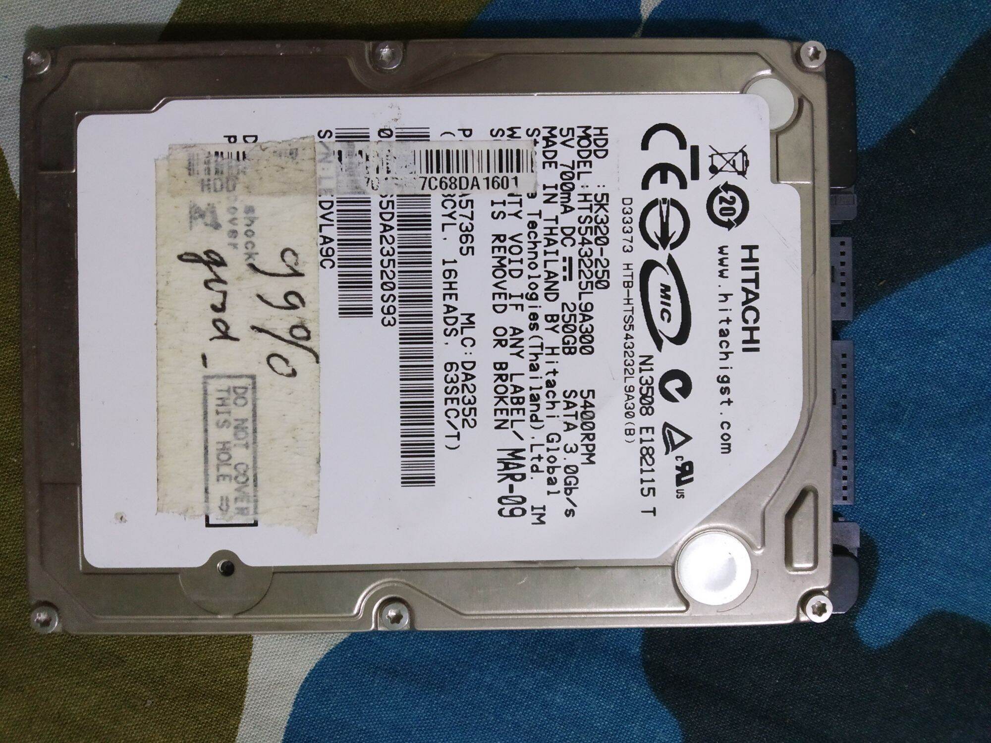 Ổ cứng laptop 250gb HDD cũ dùng bình thường
