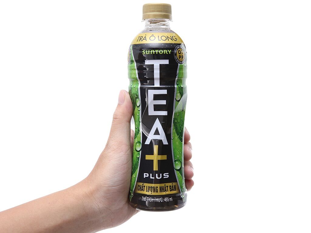 Lốc 6 chai Trà Ô Long Tea Plus có đường 455ml