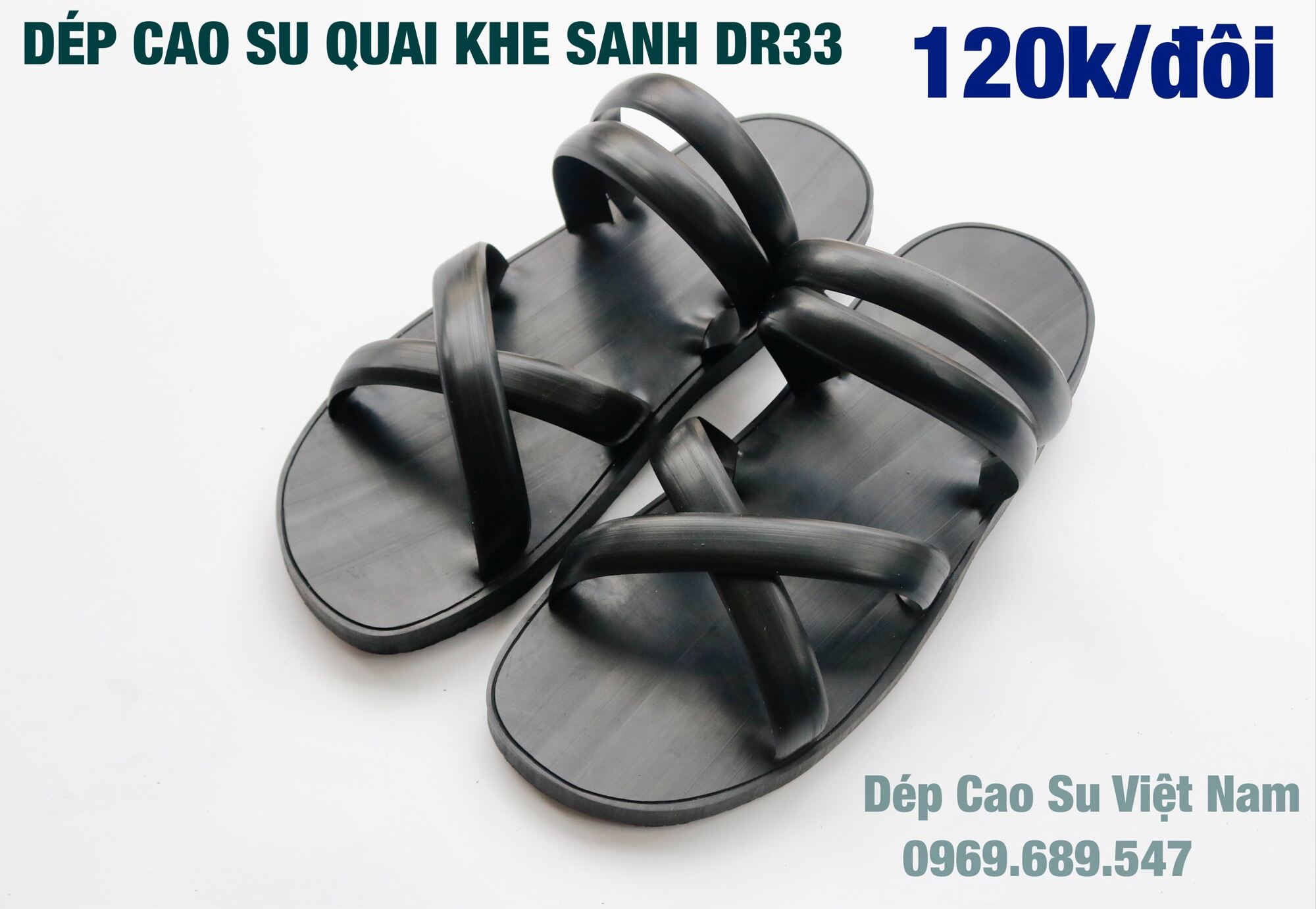 Dép Cao Su Bác Hồ - Dép Cao Su 4 Quai Khe Sanh