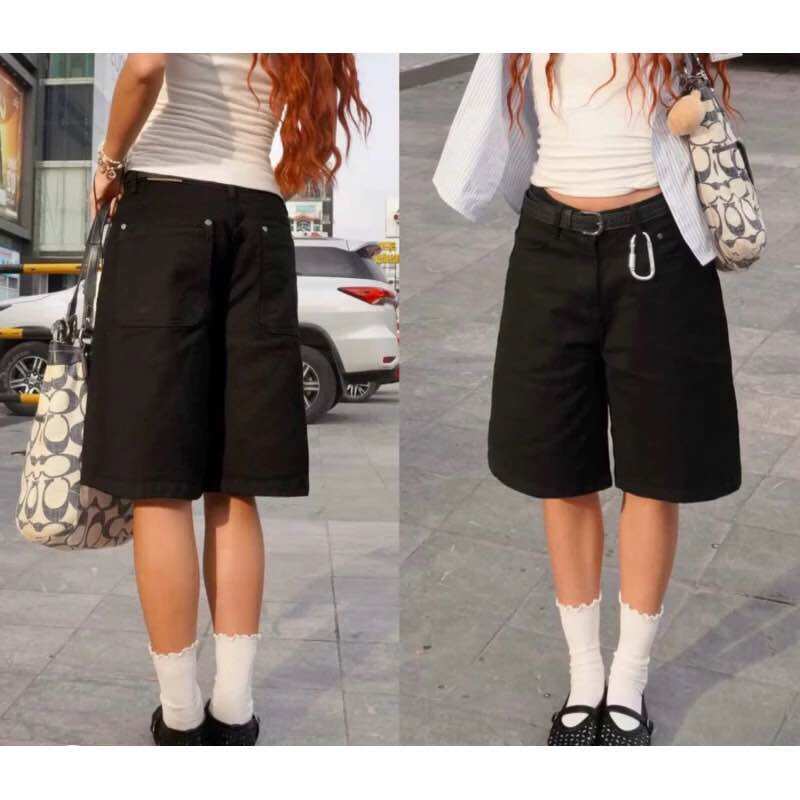 quần sọt jean ống rộng unisex 006
