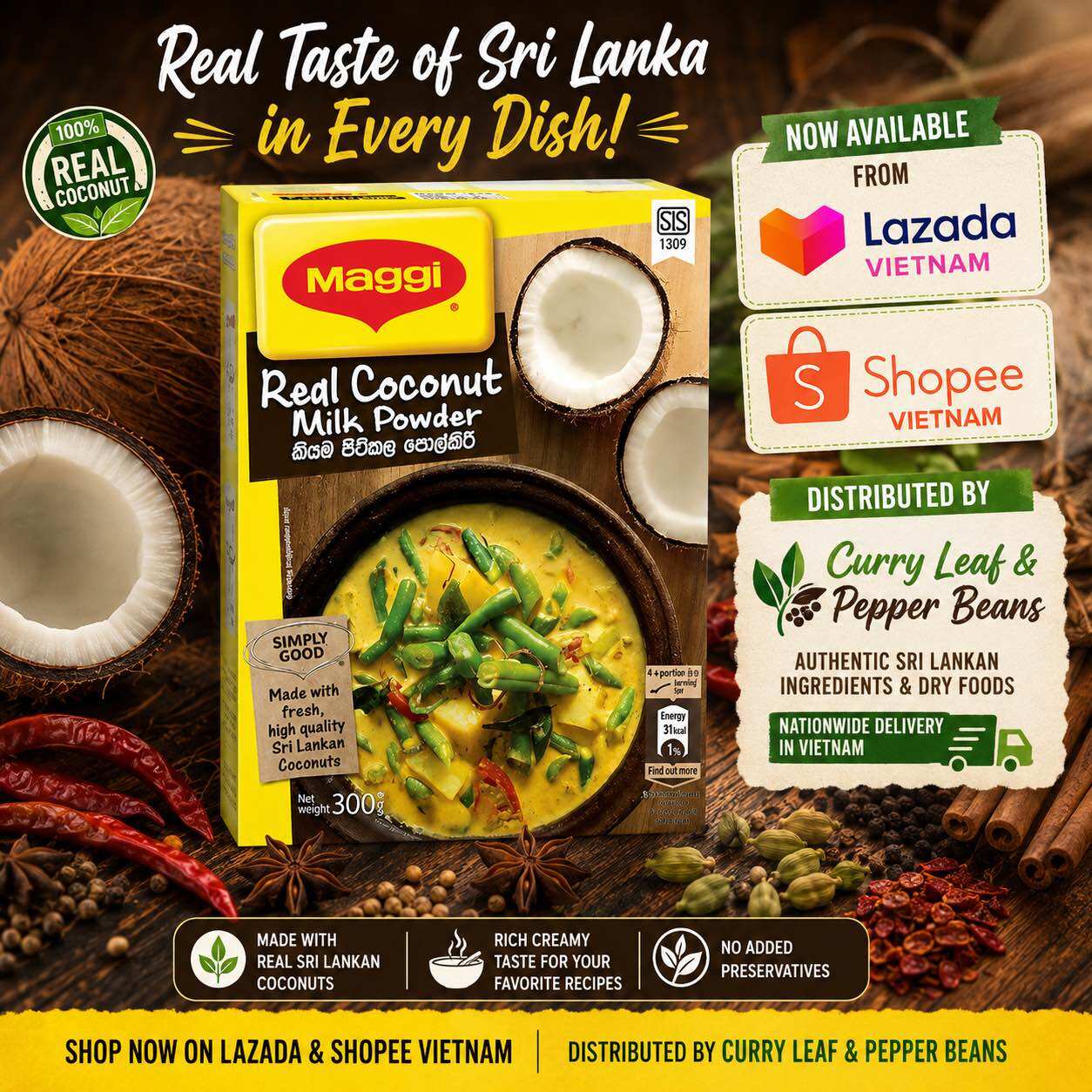 Bột sữa dừa Maggi (Sri Lankan)