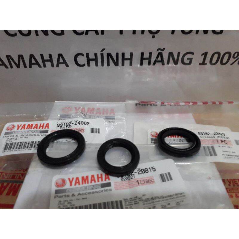 bộ phớt nồi trước,sau và phớt vô lăng mâm lửa gồm 3 cái. xe NVX125-155 v1.v2 hàng chính hẵng Yamaha