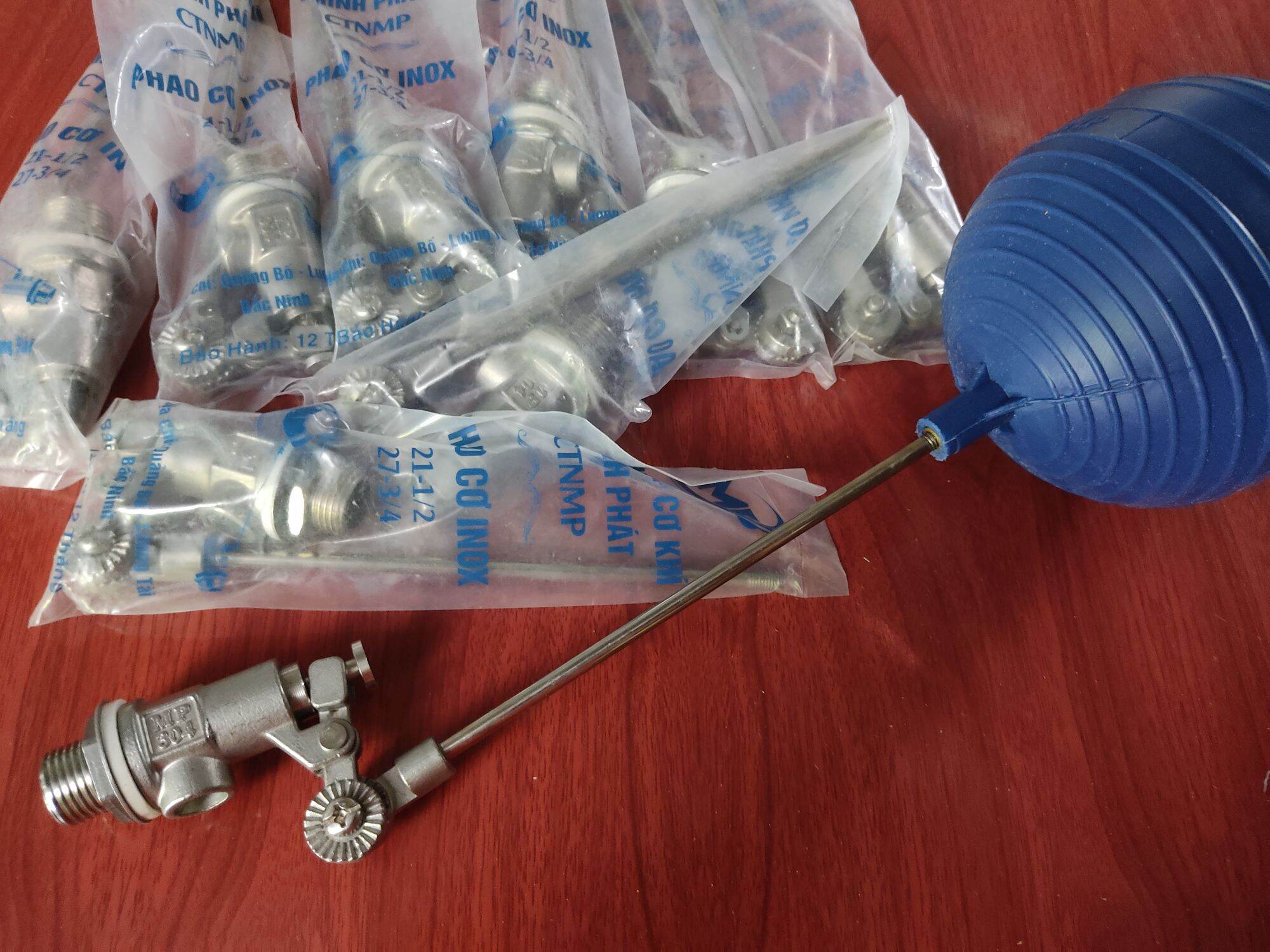 Phao cơ bồn nước inox 304 chất lượng siêu bền, ren ngoài phi 21