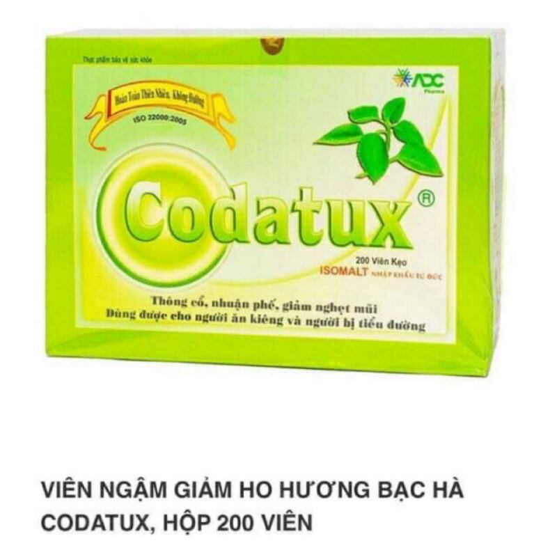 Kẹo Ngậm Ho Long Đờm Codatux 200 viên