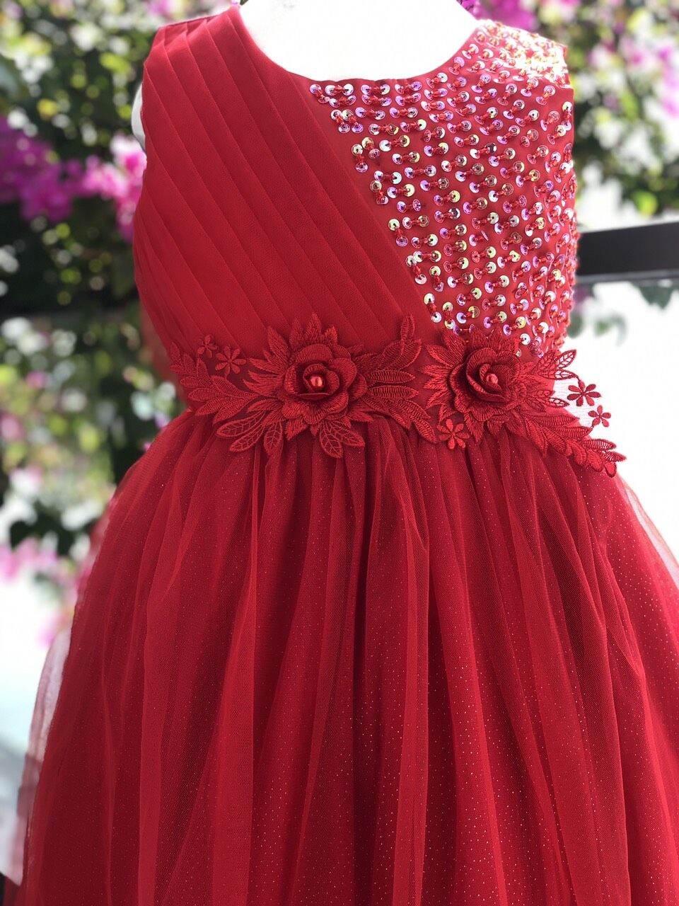 Princess Dress for Children, Chiffon with Sequins, High-End Party Attire - 2