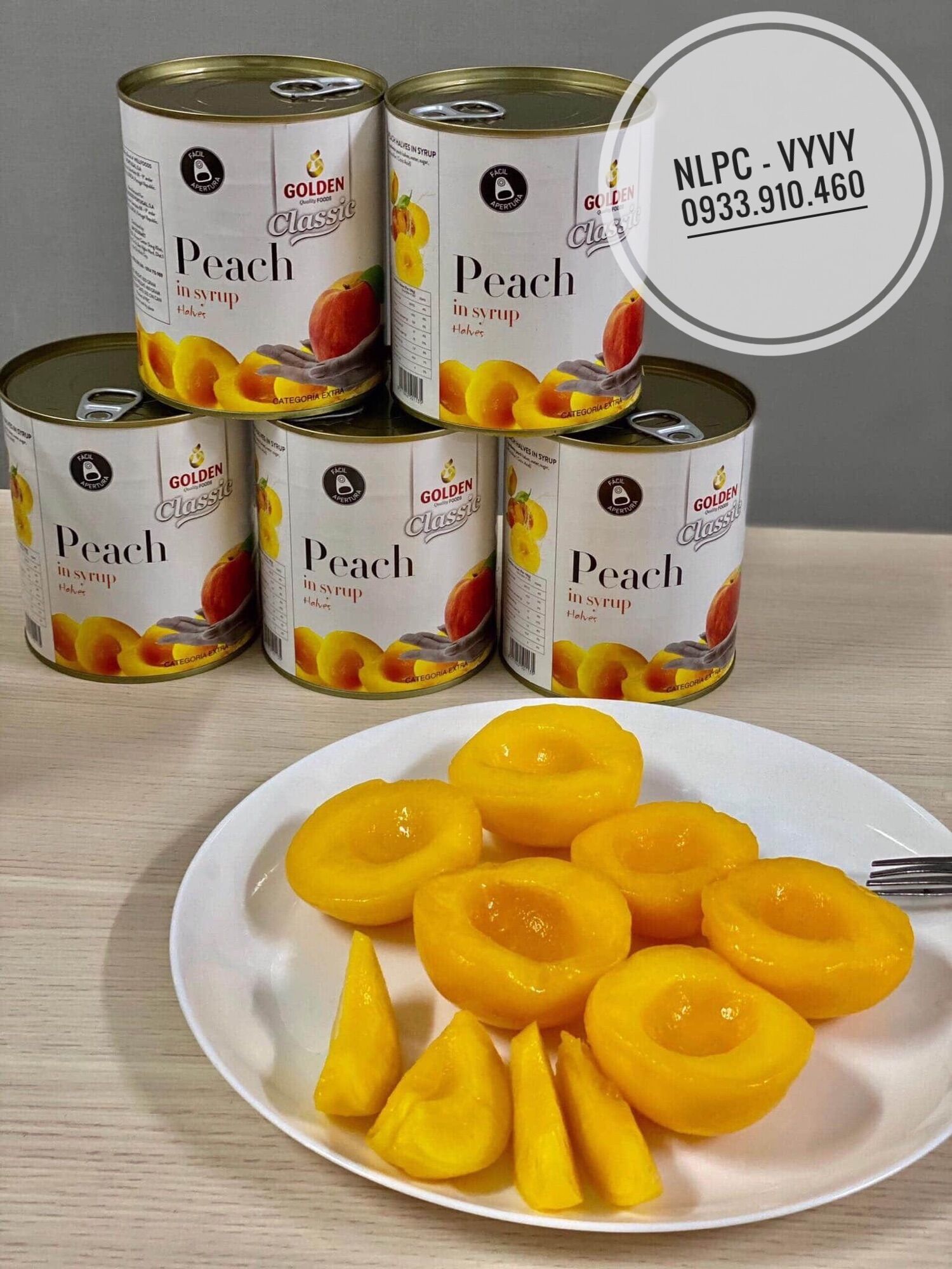 Đào ngâm golden giòn ngọt lớn - 820g