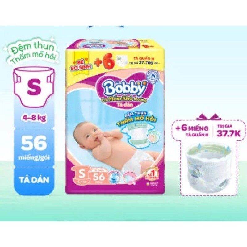 Tã dán bobby S 54 miếng