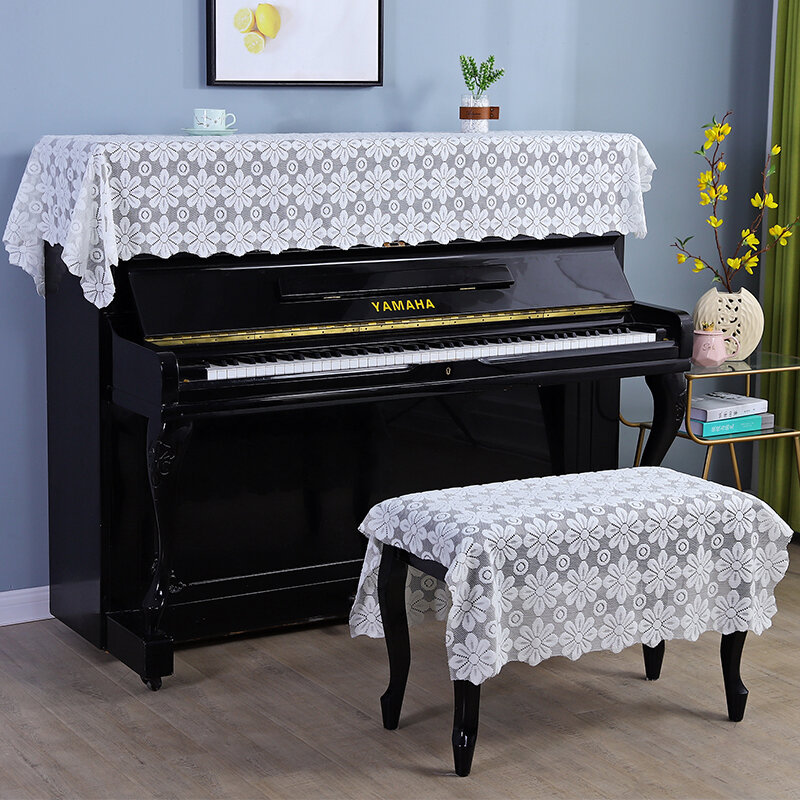 Khăn phủ đàn piano đơn giản hiện đại, khăn phủ đàn piano ren, khăn phủ đàn piano điện tử kiểu mỹ, khăn phủ chống bụi trẻ trung, vải nghệ thuật