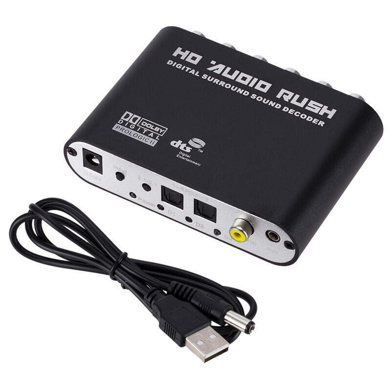 5.1 Channel Audio Decoder Digital Optical Coaxial to Analog RCA Lotus Head Converter Dolby DTS Cross-Border Network Device Giá  799,000 Đồng*Miễn phí vận chuyển