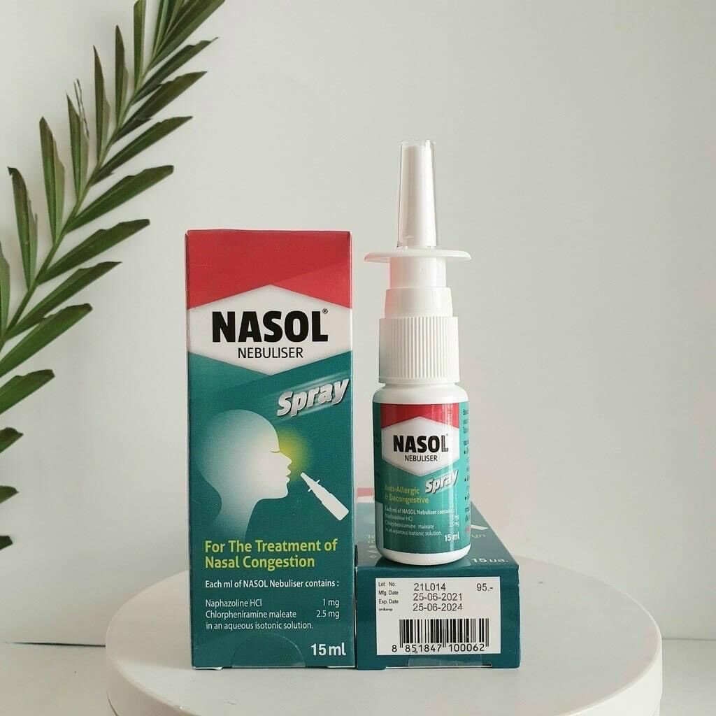 Chai xịt xoang nasol 15ml thái lan