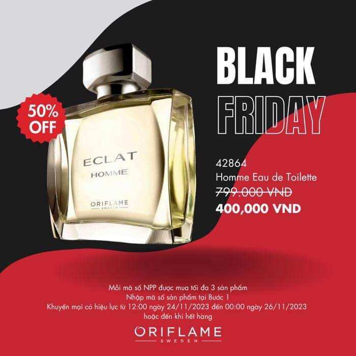 42864 Oriflame – Nước hoa Oriflame nam Eclat Homme Eau De Toilette 75ml