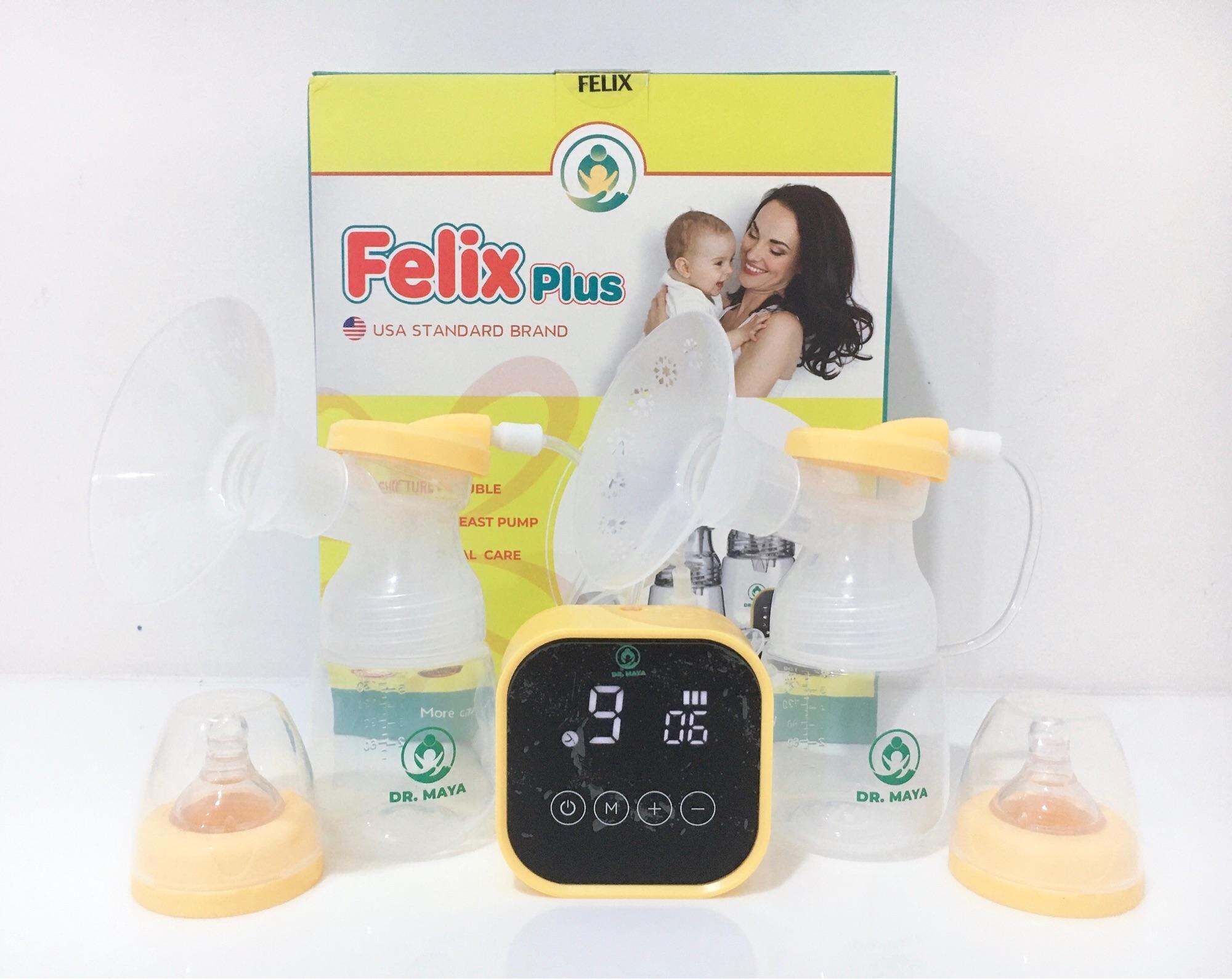 Máy hút sữa điện đôi Felix Plus (phễu silicone mềm, có pin sạc)