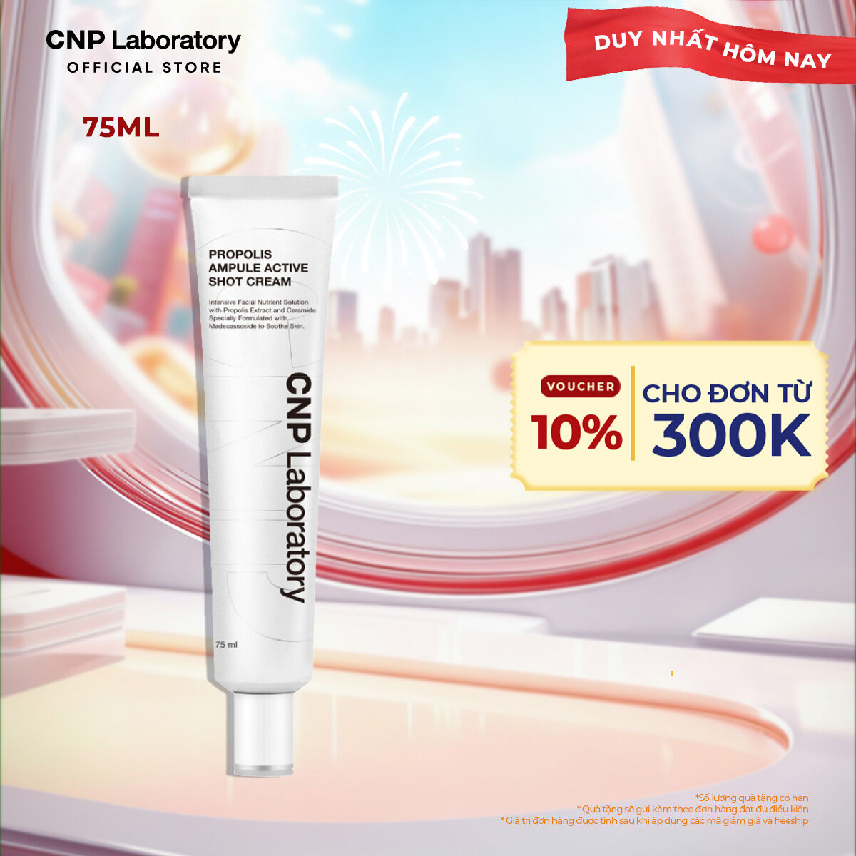CNP Laboratory Offficial Kem dưỡng ẩm phục hồi và tái tạo da chiết xuất keo ong CNP Laboratory Propolis Active Cream 75ml