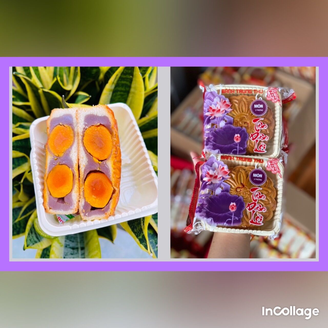 Bánh trung thu nhân khoai môn 2trứng Tân Dân Lợi 200gr