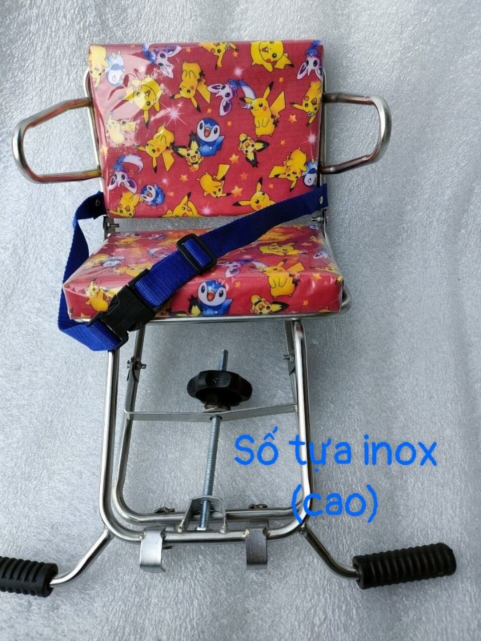 GHẾ TỰA XE MÁY CHO BÉ LOẠI INOX ( XE SỐ CAO ,SỐ LÙN, XE AB, EXCITER,WINNER)