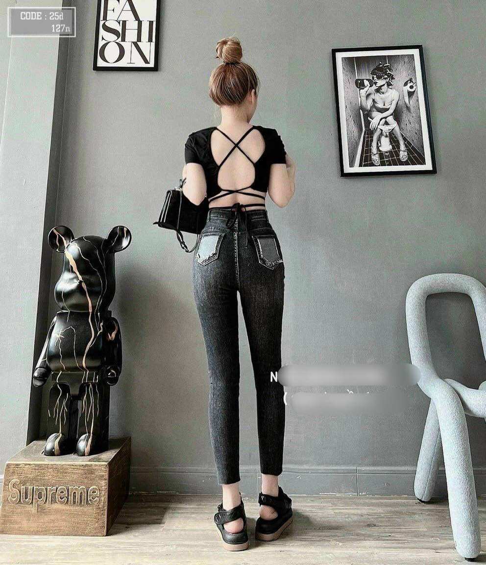 Quần jean ôm co giãn