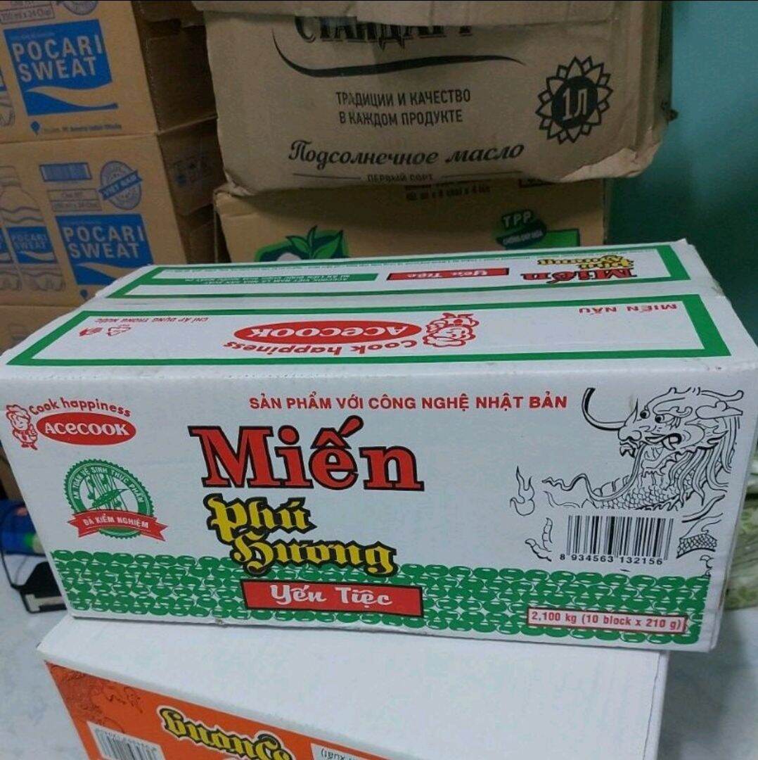 1 thùng miến phú hương yến tiệc 10 x 210g.