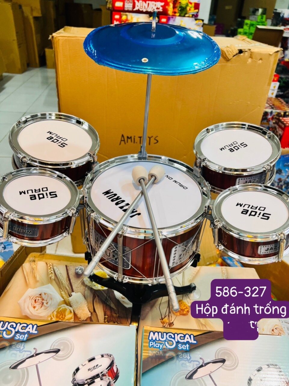 Bộ trống 7 món cho bé. Đồ chơi trẻ em cao cấp