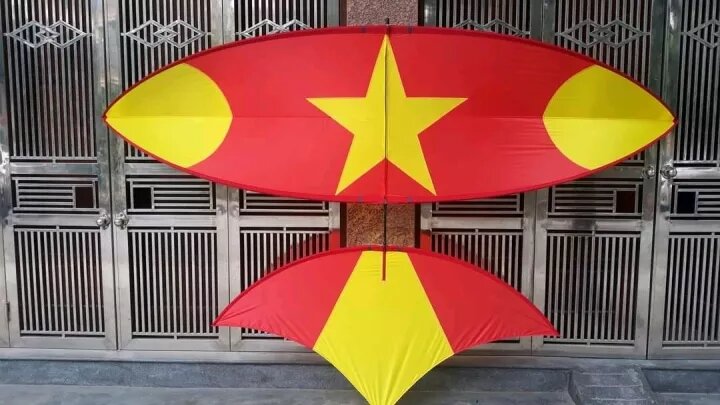 Áo diều 3m30 sao canh vàng