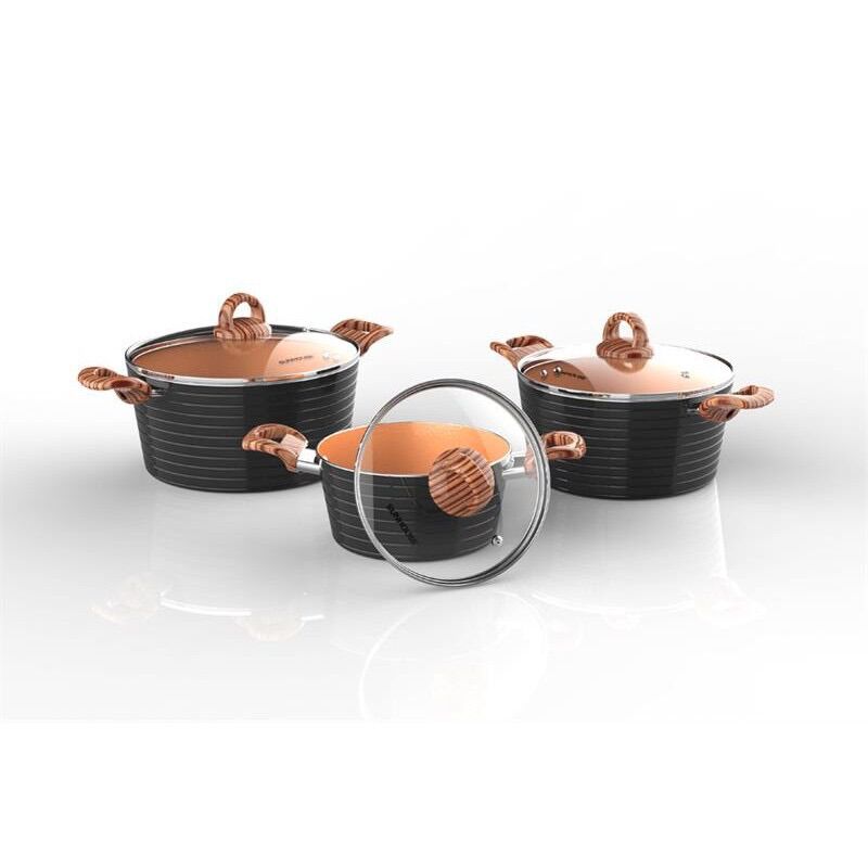 Bộ 3 nồi Ceramic Đáy Từ SUNHOUSE SHG2003