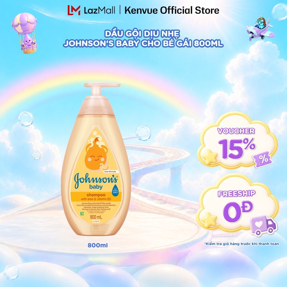 Dầu gội dịu nhẹ cho bé Johnsons baby shampoo - Dung tích 800ml