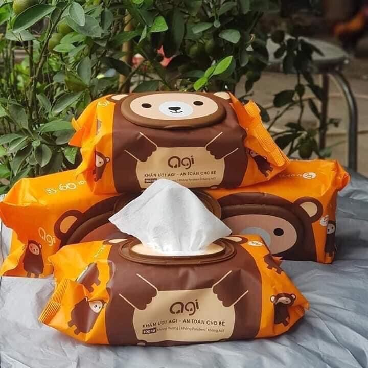 Khăn ướt agi 100 tờ ko mùi