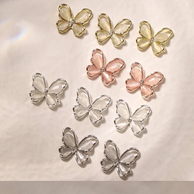Charm bướm thạch đính móng trang trí nail