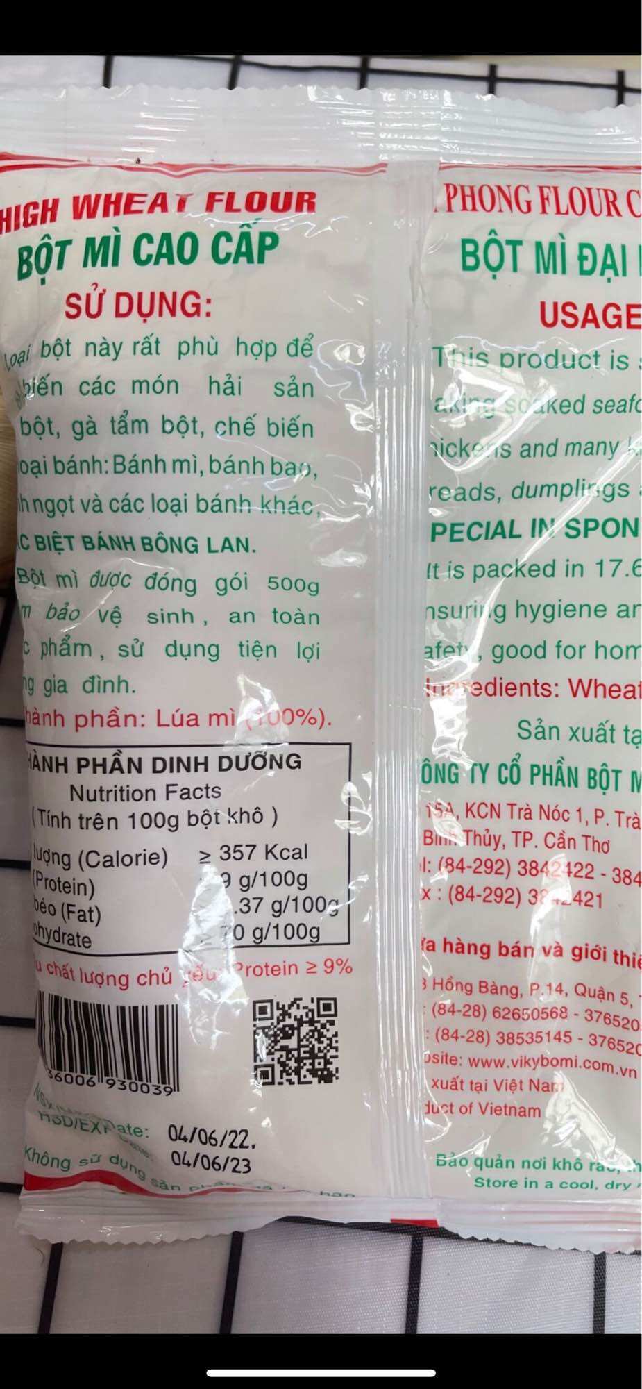 BỘT MÌ ĐA DỤNG TRÁI TÁO 500GRAM