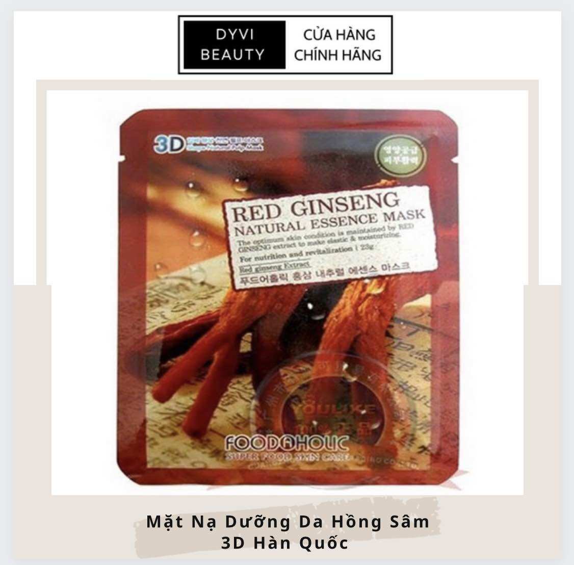 MẶT NẠ COLLAGEN HỒNG SÂM 3D HÀN QUỐC