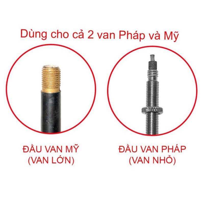 Đầu bơm ( vòi bơm) xe đạp, xe máy đa năng