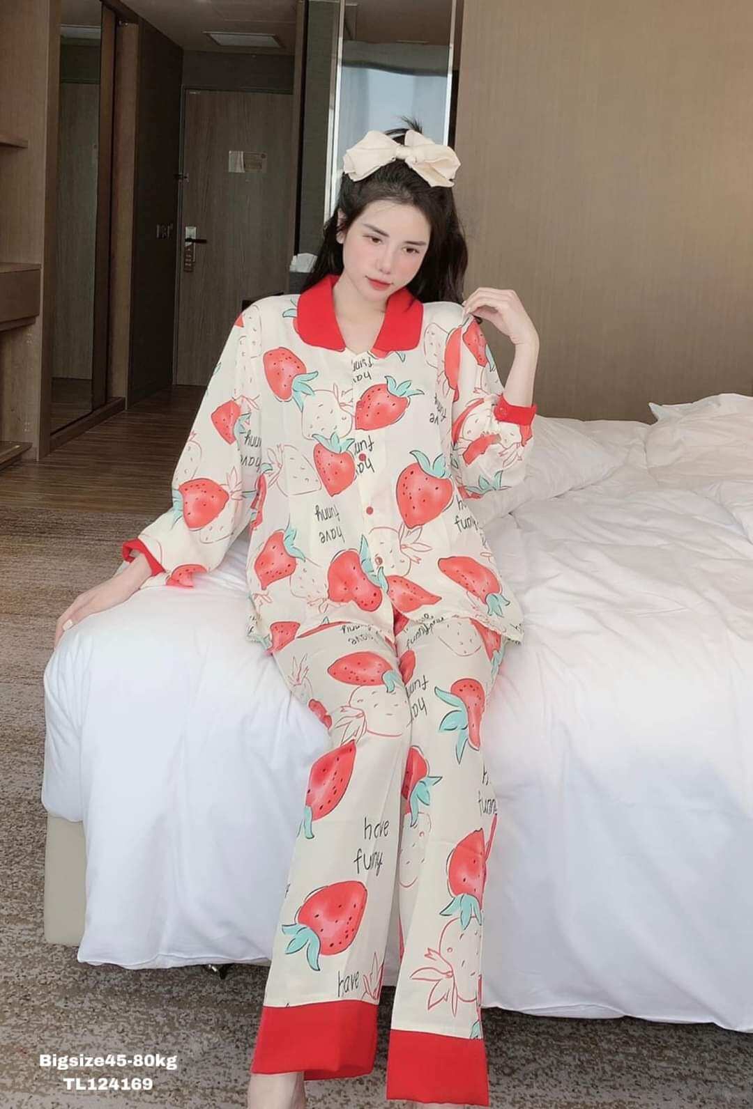 Đồ bộ pijama  mặc nhà tay dài  cao cấp họa tiết dễ thương  đồ ngủ nữ sexybộ tiểu thư quần áo nữ set bộ quần áo nữ  quần áo nữ thời trang bộ ngủ nữ bộ ngủ pijama nữ bộ ngủ pijama nữ dài-