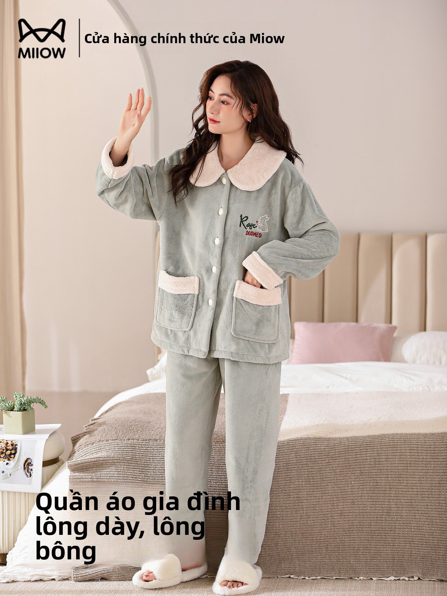 [MiiOW | Flannel Thickened Nightwear for Women Autumn/Winter,MiiOW | Flannel Thickened Nightwear for Women Autumn/Winter,] Giá 697,000 Đồng*Miễn phí vận chuyển