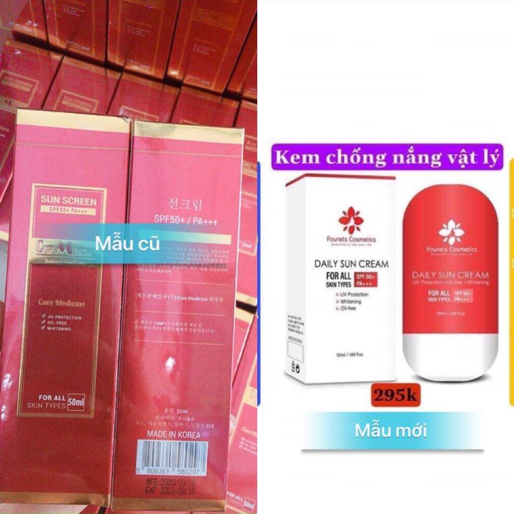 Kem chống nắng cure medicine 50ml