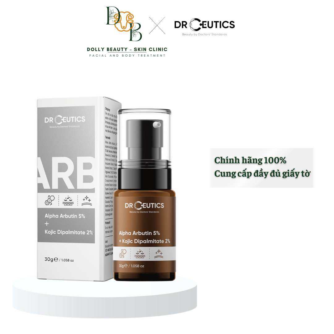 Serum ARB Mờ Thâm Giảm Mụn ALPHA ARBUTIN 5% + KOJIC DIPALMITATE 2% Của DrCeutics