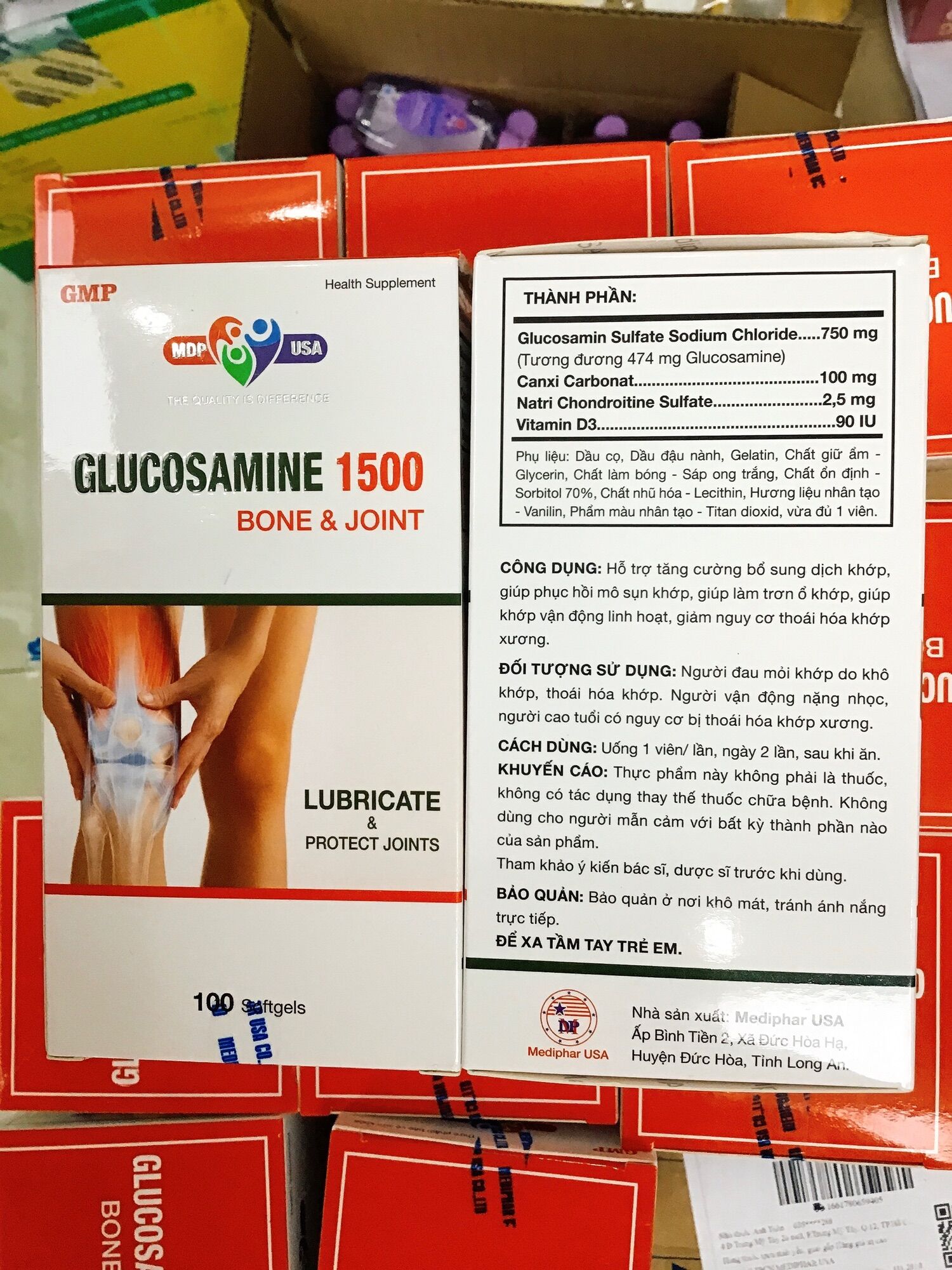 [chính hãng] GLUCOSAMINE 1500 mediphar USA