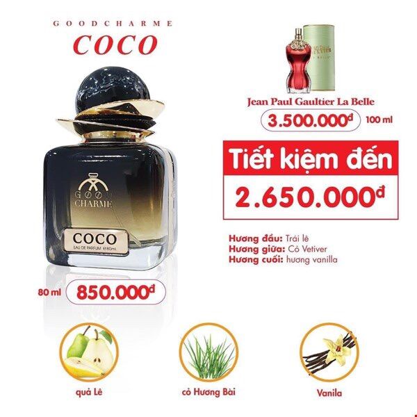 Nước hoa nữ coco đen 80ml - (Đen) cào mã npp