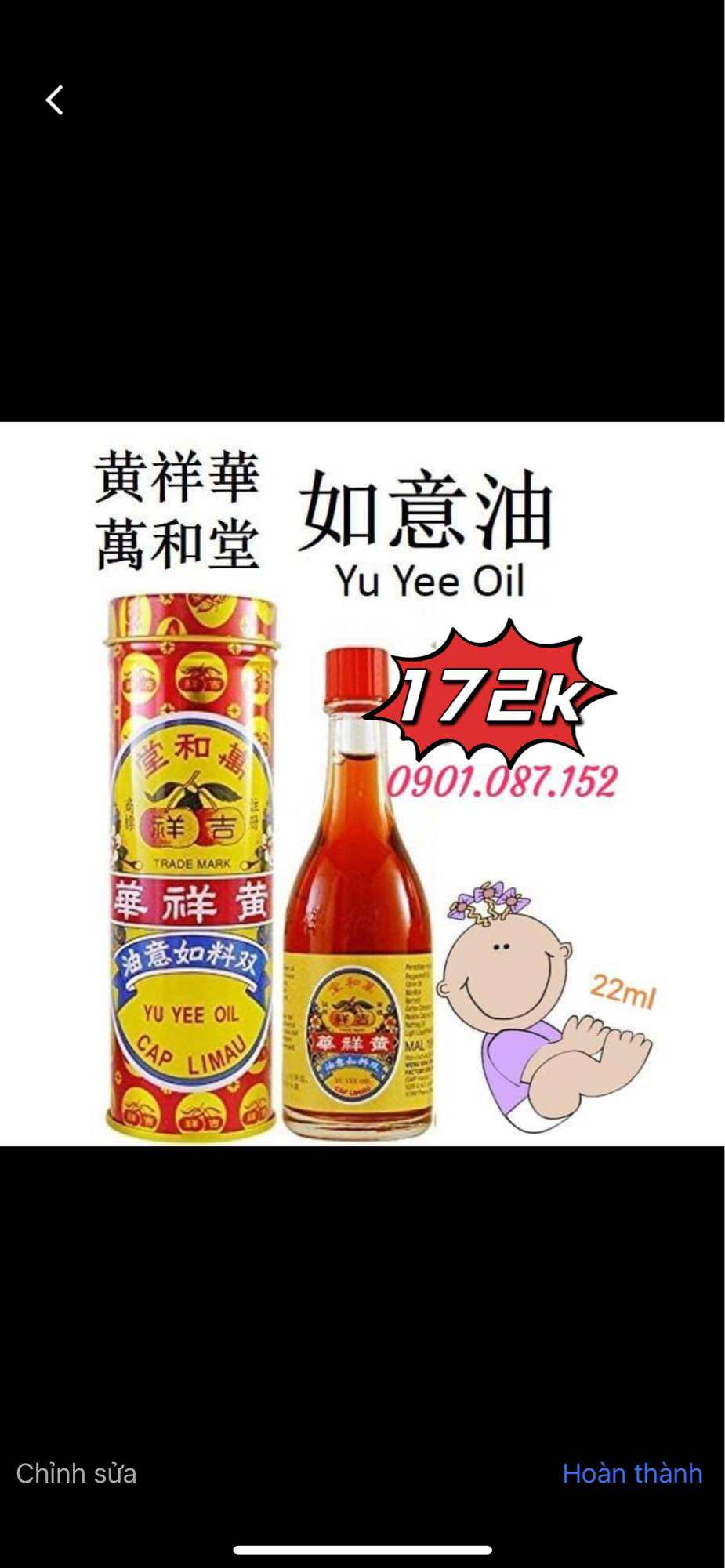 Dầu gió Yu Yee Oil 22ml