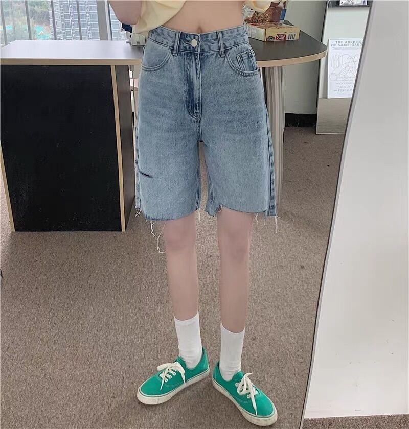 🔅Quần Jeans ngố rách ullzang