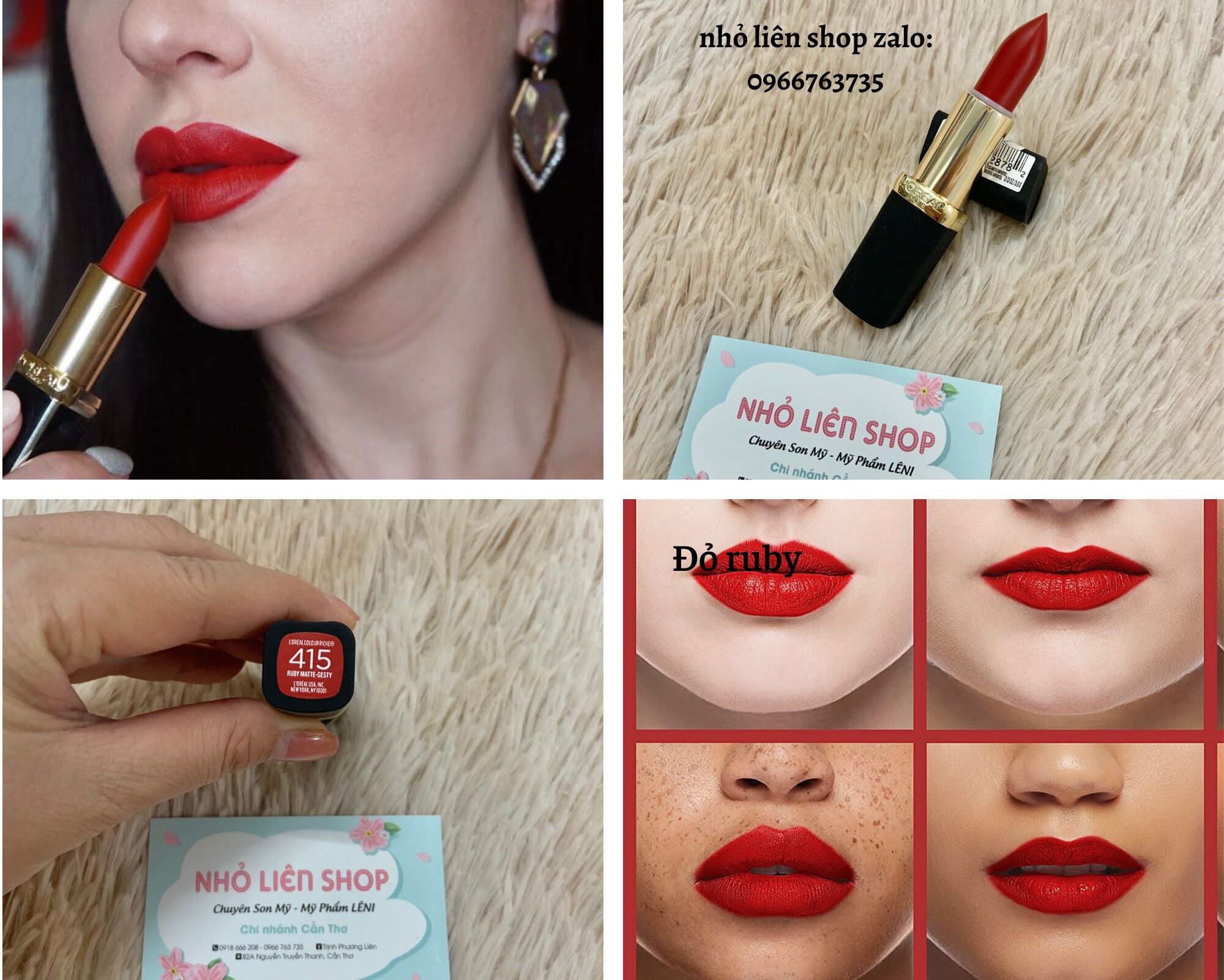 SON THỎI ĐEN LOREAL COLOR RICH MATTE LÍP CLOUR
