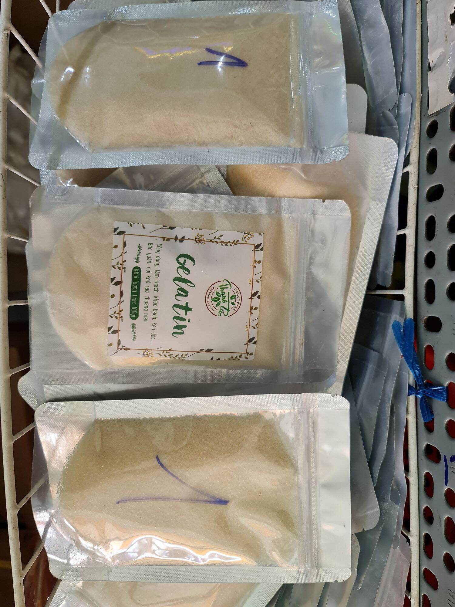 Bột Gelatin làm chè khúc bạch, làm đông thực phẩm loại chiếc lẻ 100gr