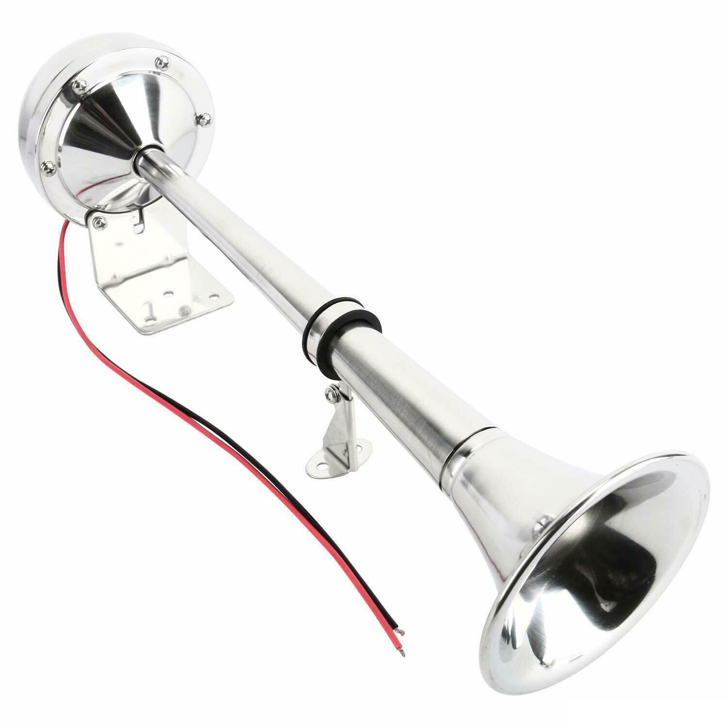 Loa kèn còi điện tử inox 12/24v, loa kèn cảnh báo, xe chở hàng du lịch âm trầm, xe chở hàng bằng thép không gỉ