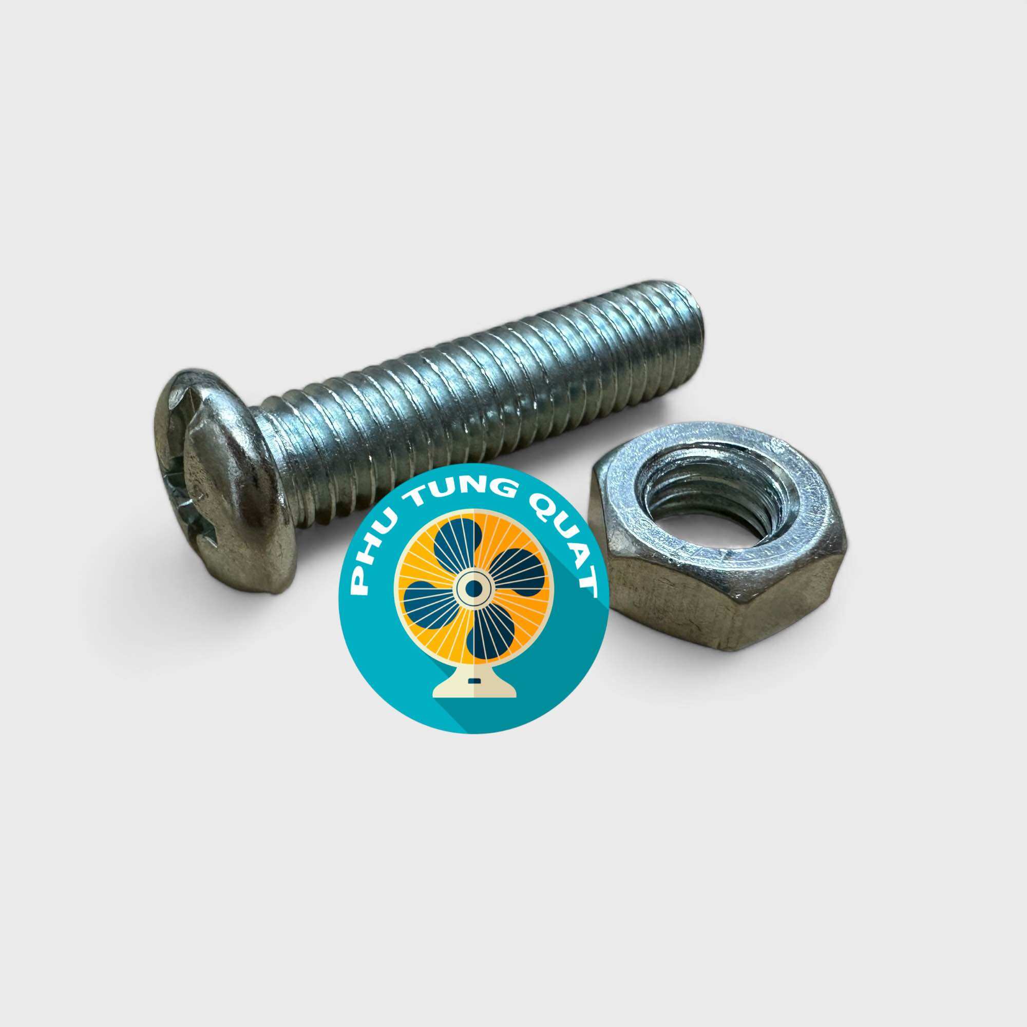 Combo 5 con ốc tán xỏ cổ quạt - phụ tùng quạt bulon cổ quạt thân quạt bu lông